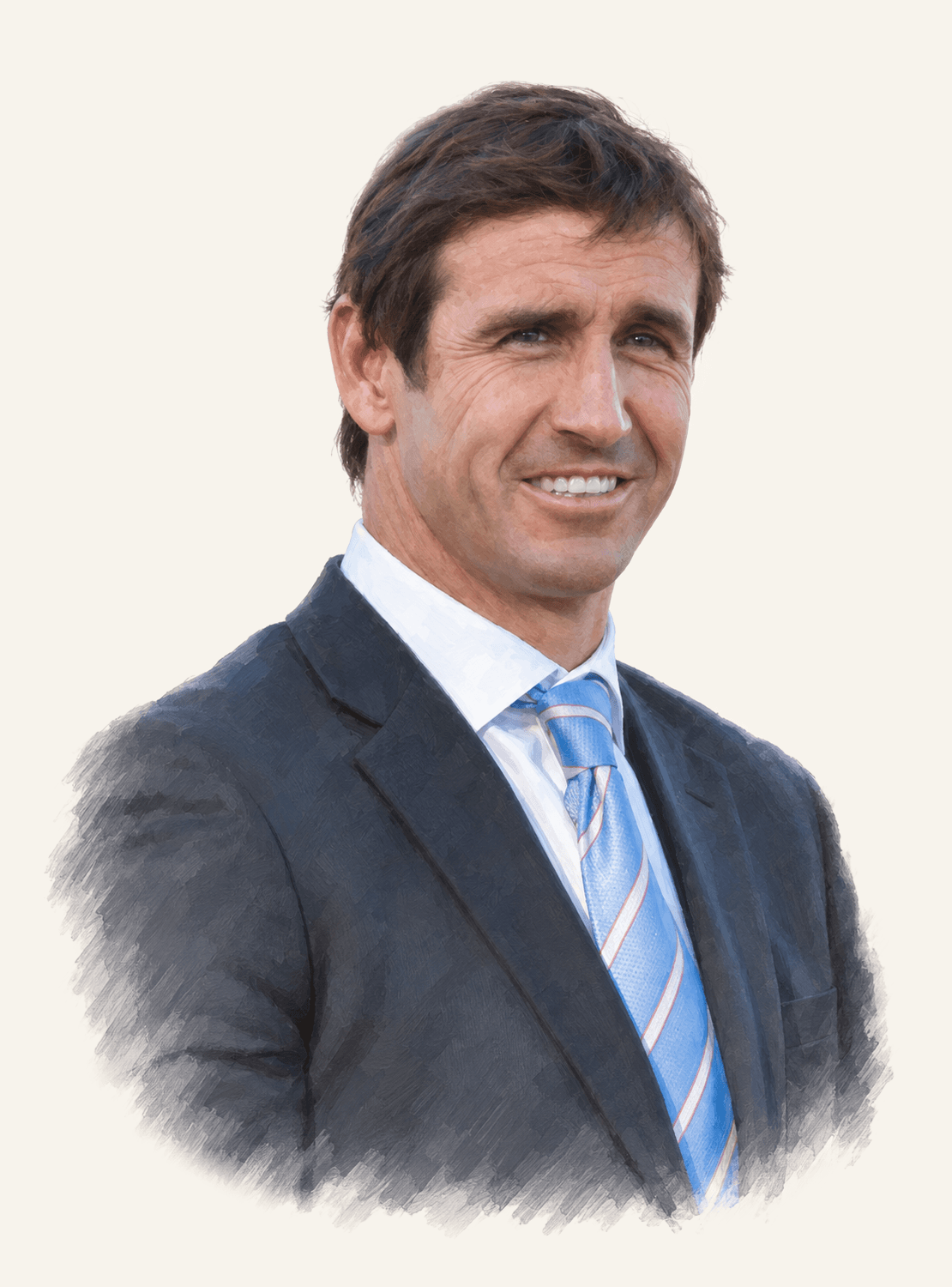 Painted portrait of Andrew Johns