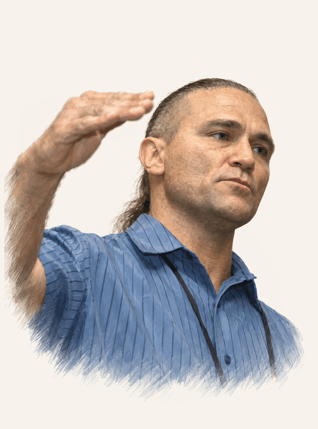 Painted portrait of Dave Dahl