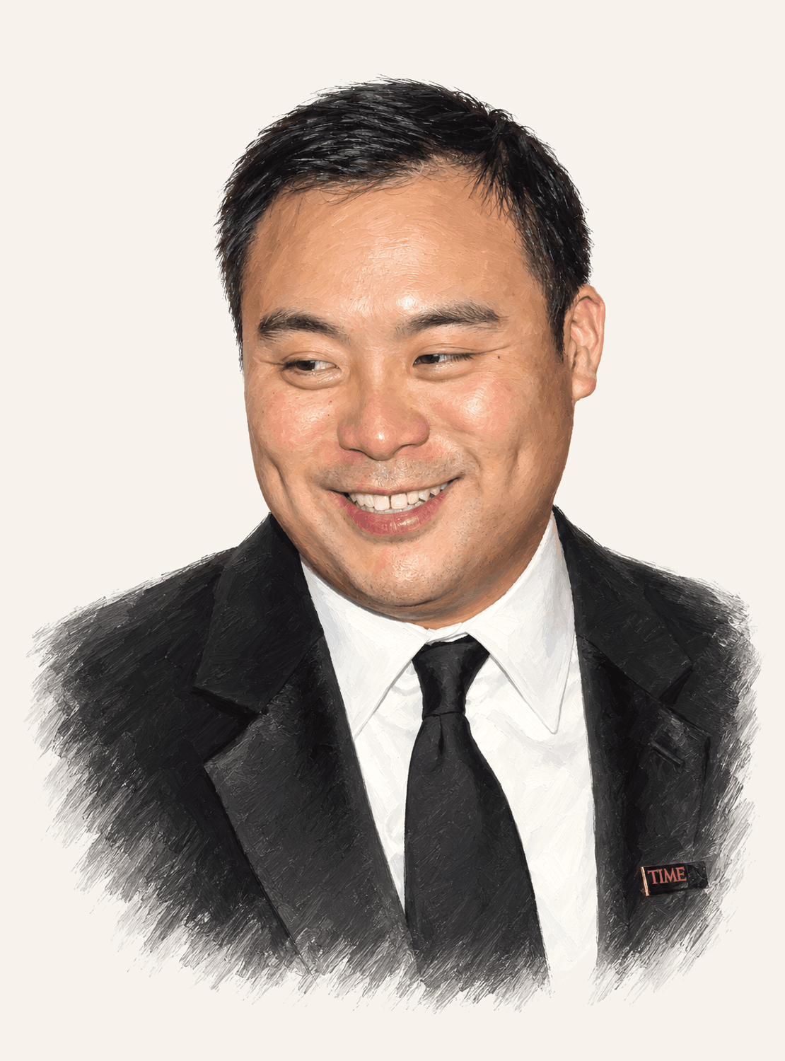Painted portrait of David Chang