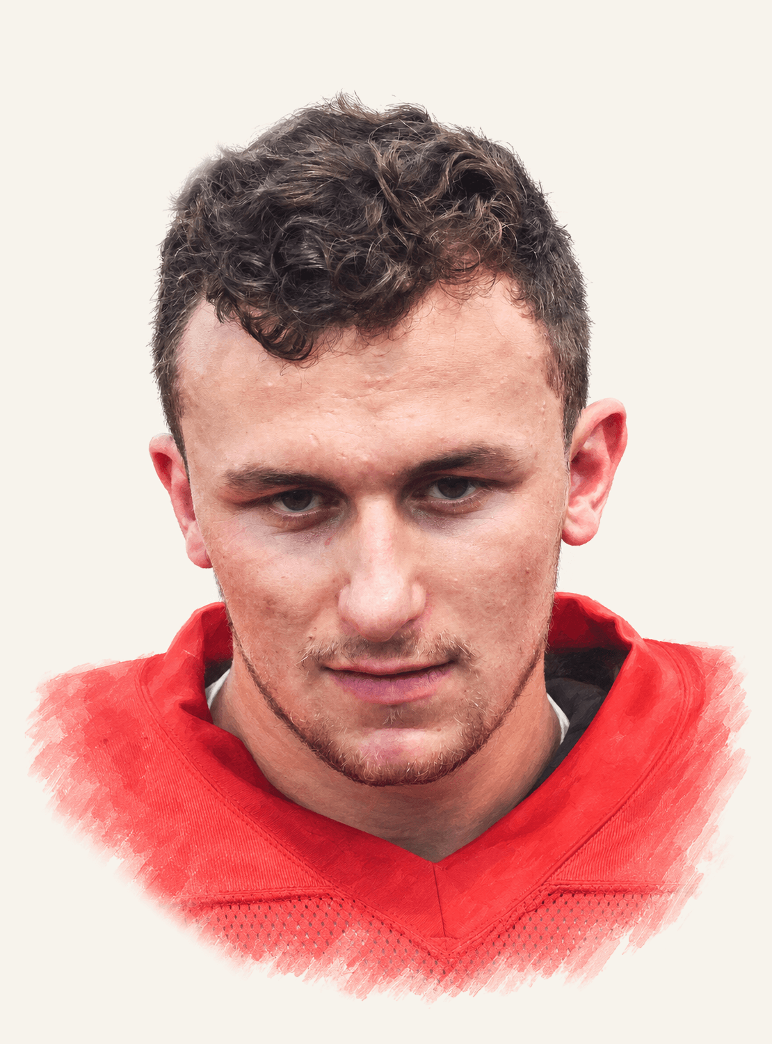 Painted portrait of Johnny Manziel