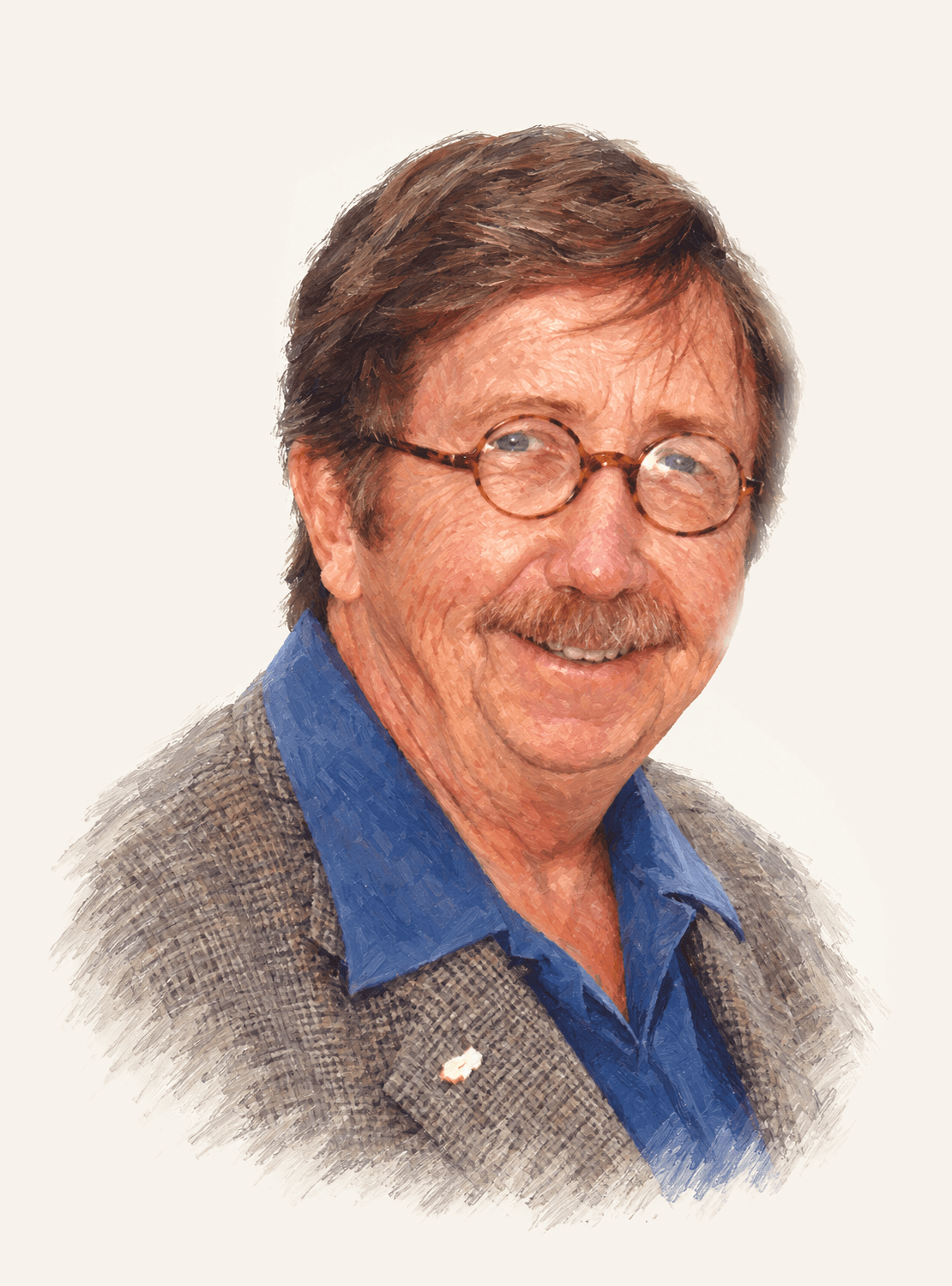 Painted portrait of Pierre Péladeau